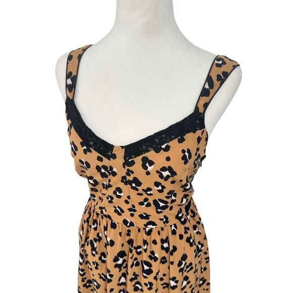 🐆 THAKOON COLLECTIVE Leopard Print Midi Dress - Sz 12 Designer Animal Print 🐆 - Picture 2 of 7